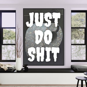 Just Do It Framed Canvas Wall Art | Inspirational Quote Wall Art