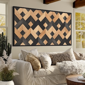 Wood Rustic Wall Art | Wood Wall Panels | Modern Wood Art | Geometric Wood Art | Wood Wall Hanging | Geometric Line Art | PRINT ONLY