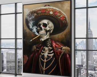 Skeleton Cowboy Print | Western Wall Art Decor | Skull Art | Western Decor | Bar Art | SouthWestern Wall Art | Cowboy Art | Southern Decor