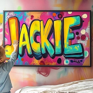 Custom Name Wall Art - Personalized Nursery Decor - Unique Baby Shower Name Sign - Kids Boy Girl Room Decor, Digital Download