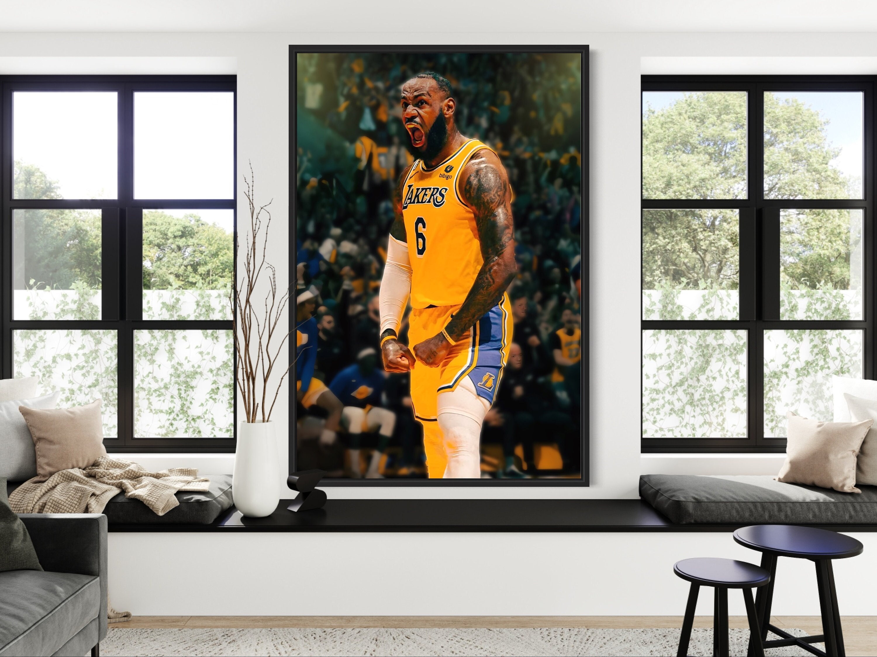 Red Barrel Studio® Michael Jordan Kobe Bryant Lebron James 3 Three Goats  NBA Basketball Sport WallArt Canvas Poster Print Wall Decor On Canvas Print