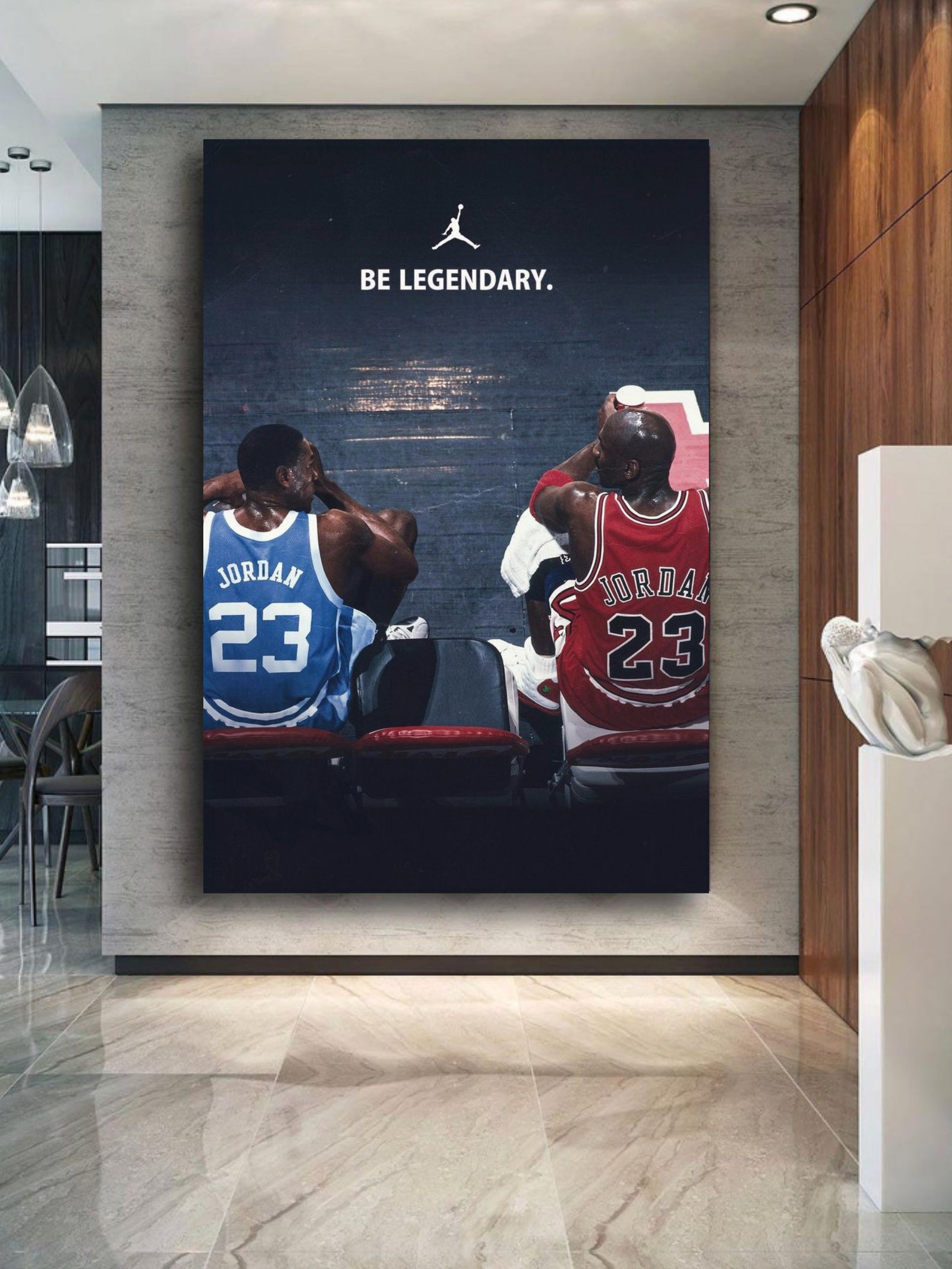 Michael Jordan FRAMED Canvas Wall Art Choose Size Ready To Etsy