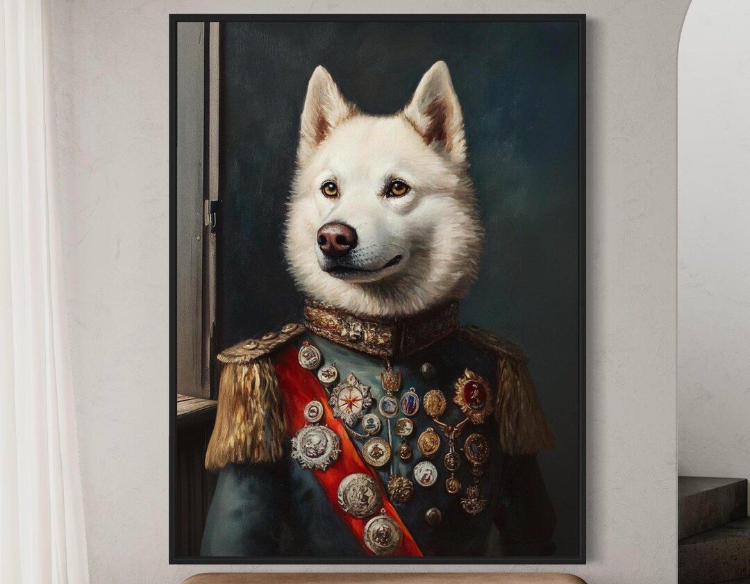 Personalized Royal Pet Portrait Custom Renaissance Dog Painting Funny ...
