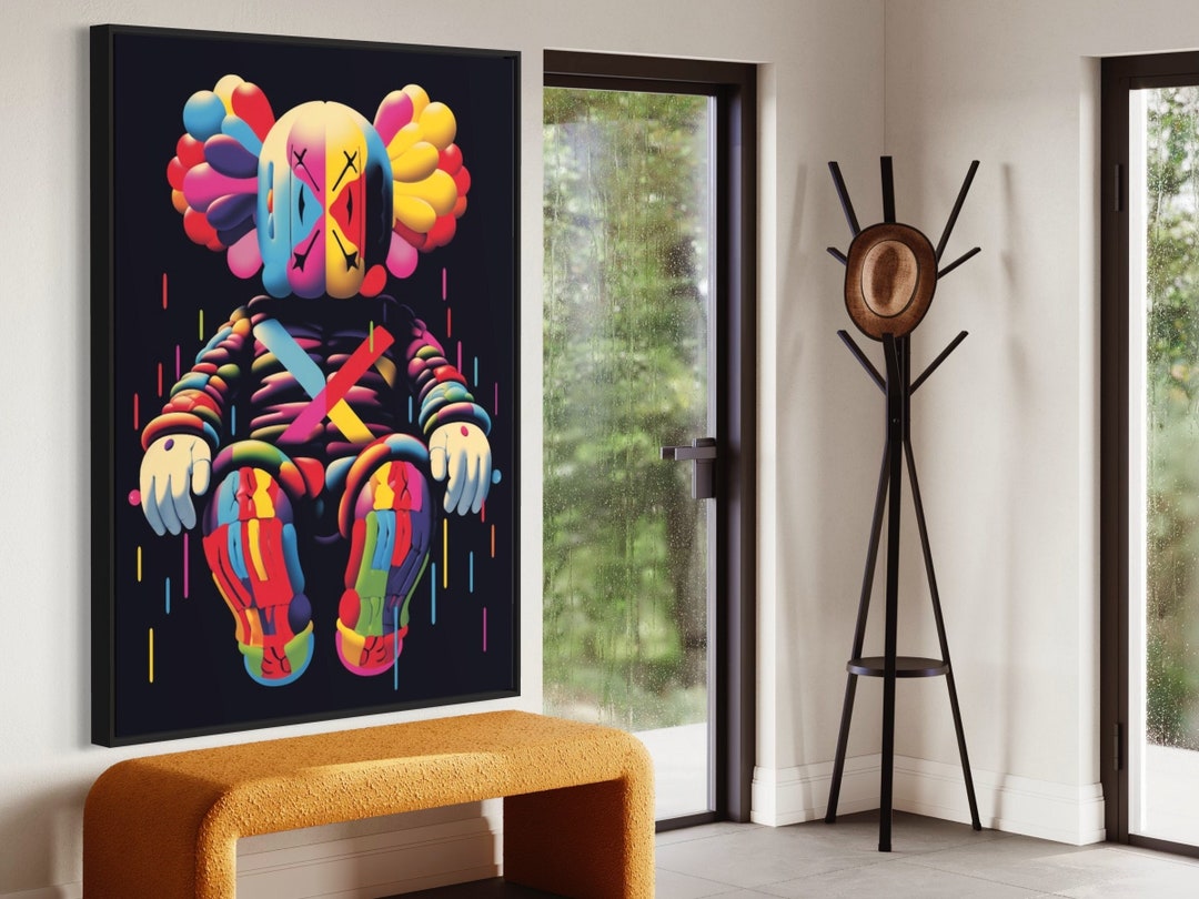 Kaws Poster Kaws Wall Art Hypebeast Wall Art Kaws Figure Etsy