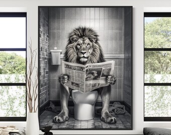 Bathroom Wall Art | Bathroom Wall Decor | Bathrooms Wall Decor | Funny Animal Print | Bathroom Art | Bathroom Sign | Funny Bathroom Decor