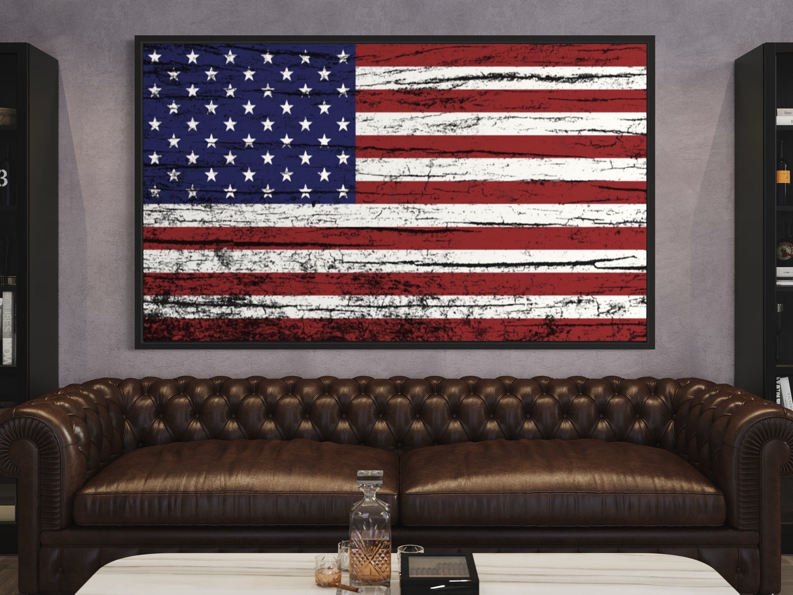 Wooden American Flag Distressed Flag Classic American Flag Etsy