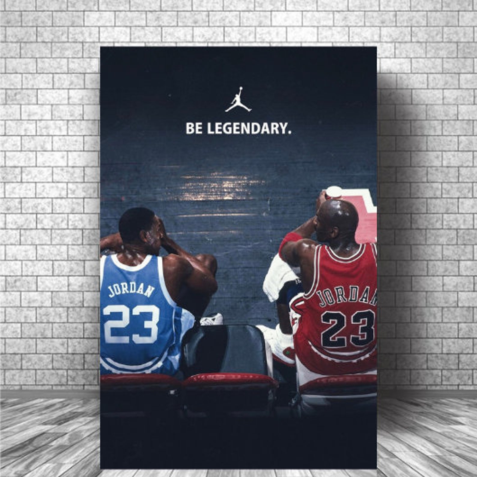 Michael Jordan FRAMED Canvas Wall Art Choose Size Ready To Etsy