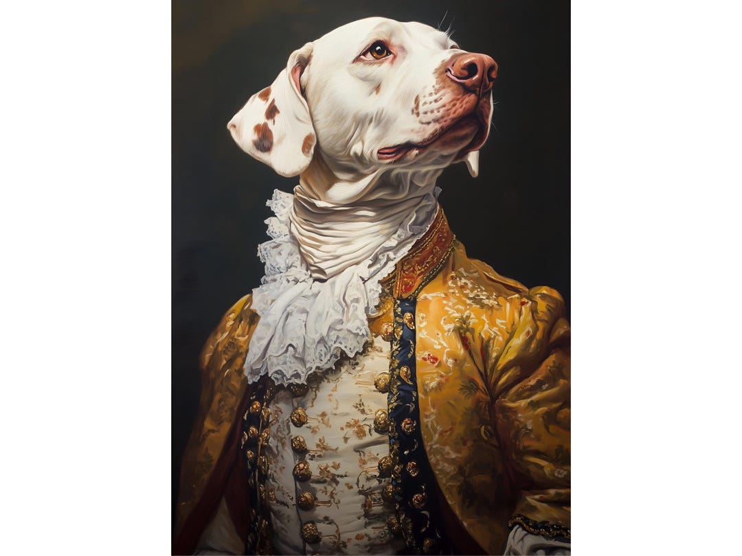Personalized Royal Pet Portrait Custom Renaissance Dog Painting Funny ...