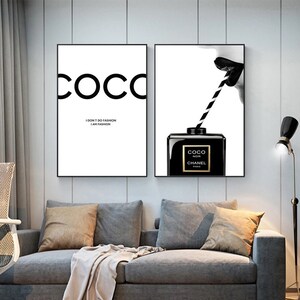 Designer Canvas Wall Art Prints, Designer Wall Art Decor Set of 2 Prints, Black and White ...