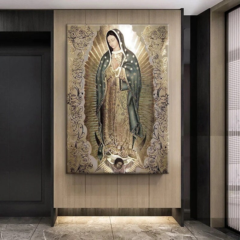 Catholic Home Decor Catholic Wall Art Virgin Mary Art Etsy