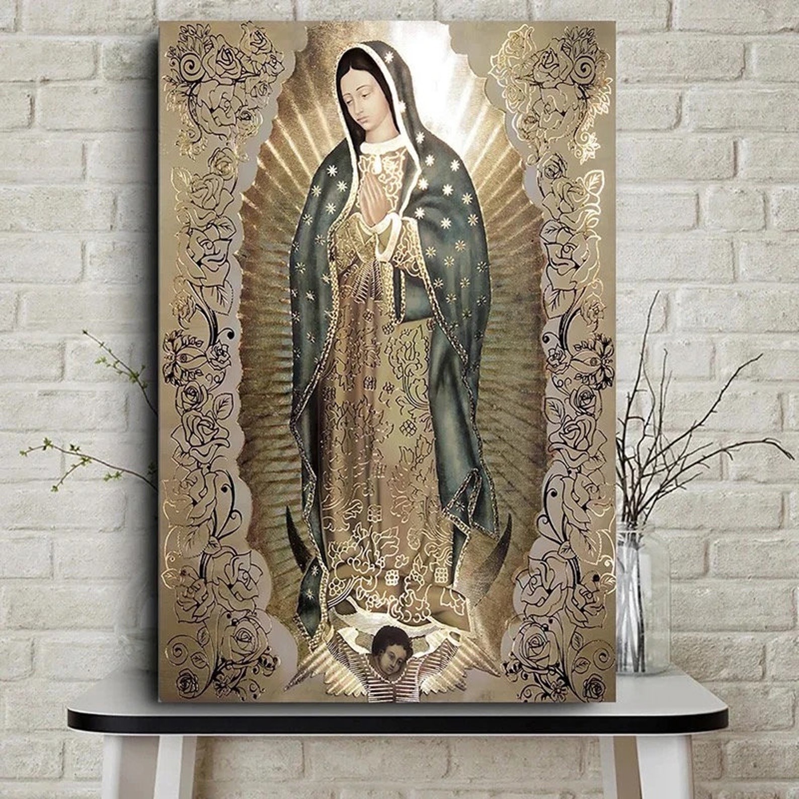 Catholic Home Decor Catholic Wall Art Virgin Mary Art Etsy
