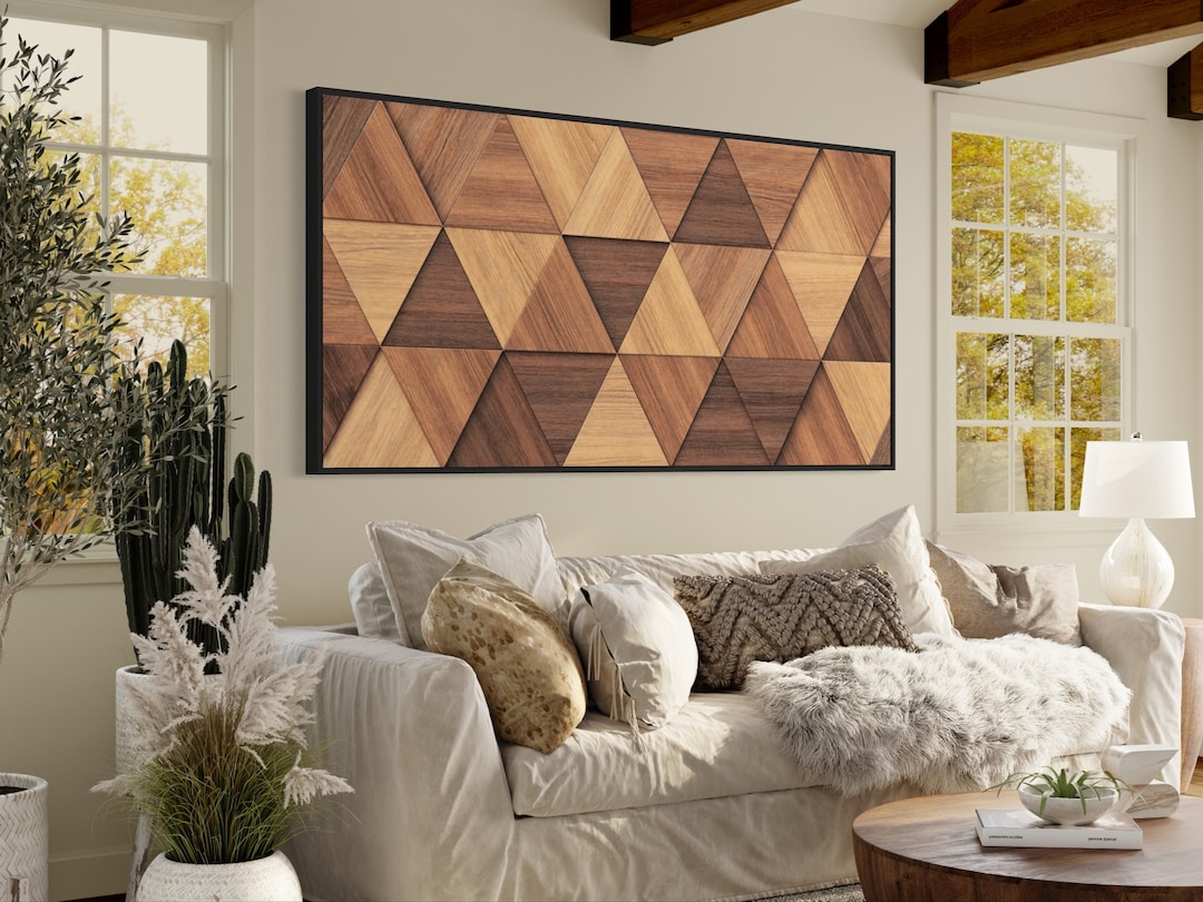 Rustic Wall Art Wood Wall Panels Modern Wood Art Geometric Wood Art ...