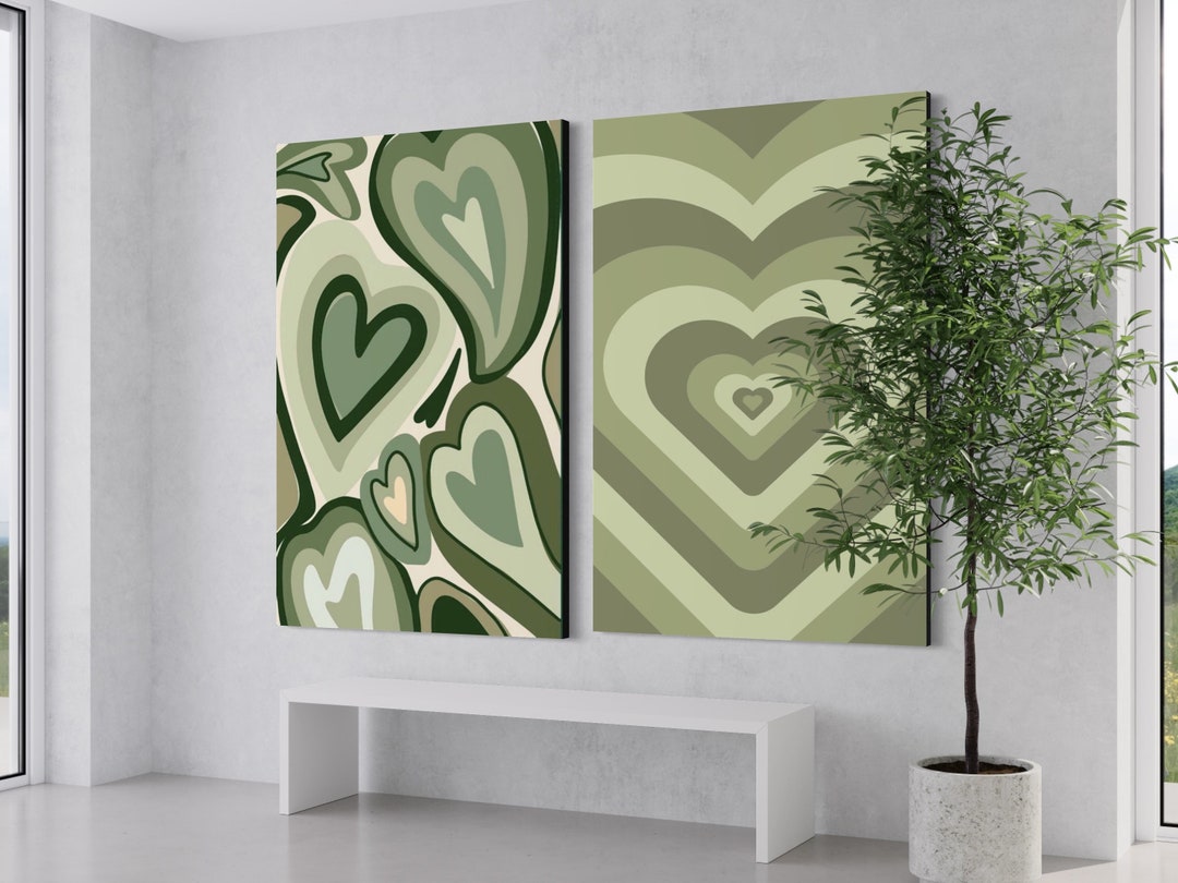 Sage Green Wall Art Flower Market Print Boho Wall Decor Botanical Set