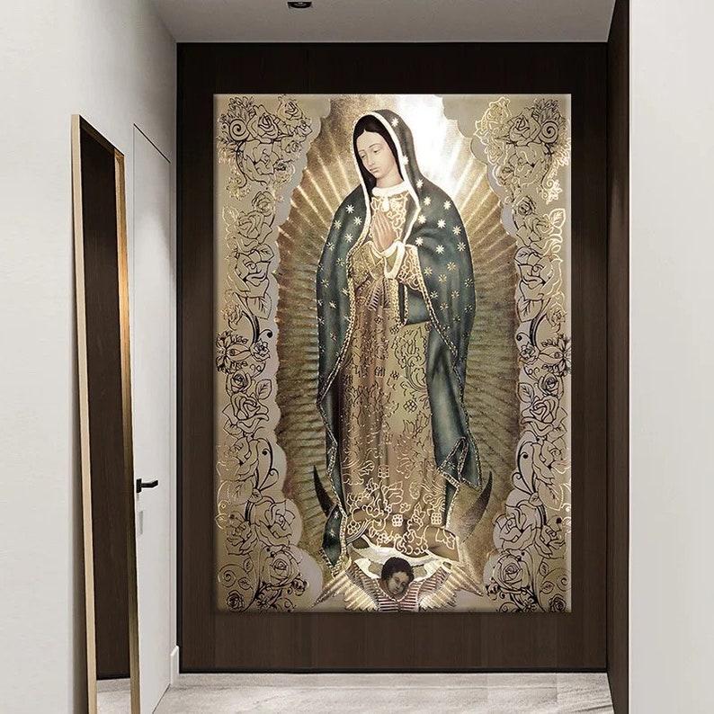 Catholic Home Decor Catholic Wall Art Virgin Mary Art Etsy
