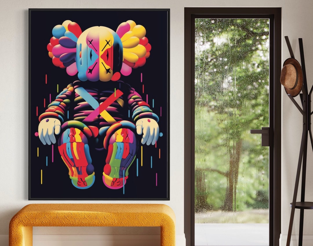 Kaws Poster Kaws Wall Art Hypebeast Wall Art Kaws Figure Etsy