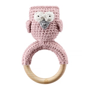 Knitted Owl Rattle -  UK