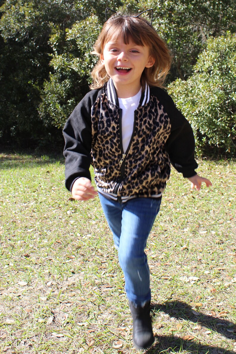 Leopard print girls Spring jacket