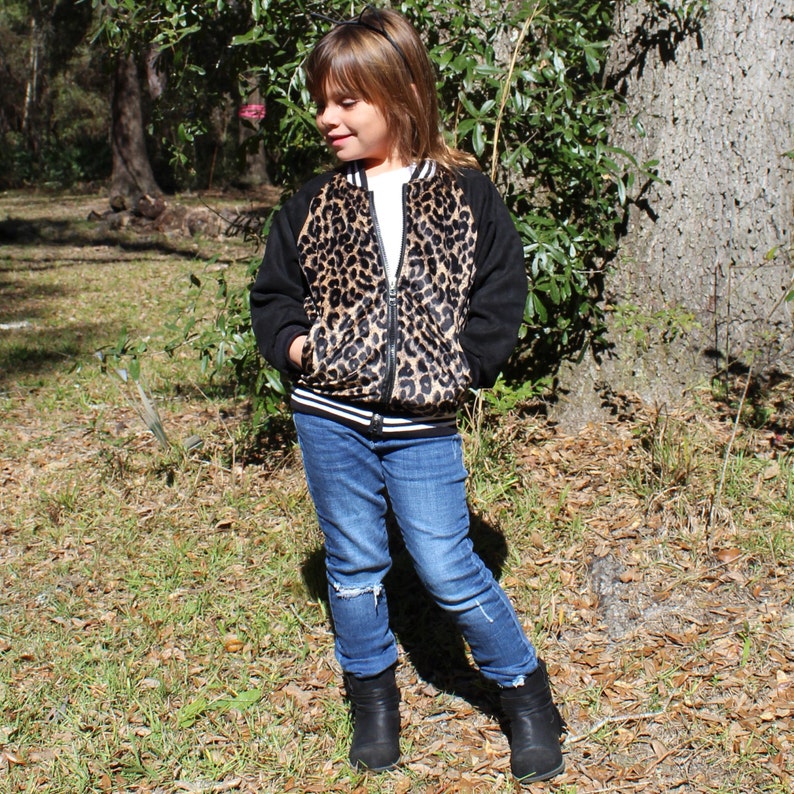 Leopard print girls Spring jacket
