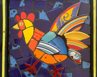 Cock-A-Doodle-Doo Mosaic Rooster