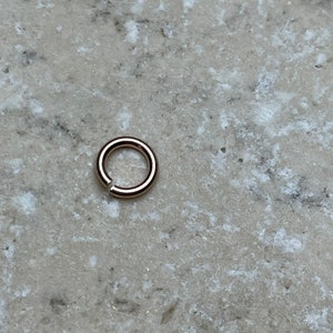 14K Solid Gold Jump Ring, Solid Gold Connector, Rose Gold Jump Ring