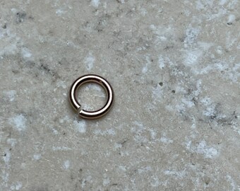 14K Solid Gold Jump Ring, Solid Gold Connector, Rose Gold Jump Ring