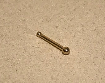 14K Solid Gold Nose Stud, Bone Nose Stud, Classic Gold Nose Ring
