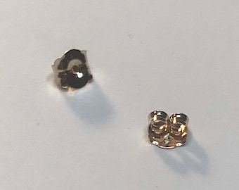 14K Solid Gold Earring Back, Push Back Earring Back, Replacement Backs