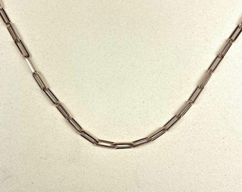 14K Rosegold Büroklammer Halskette, 40cm