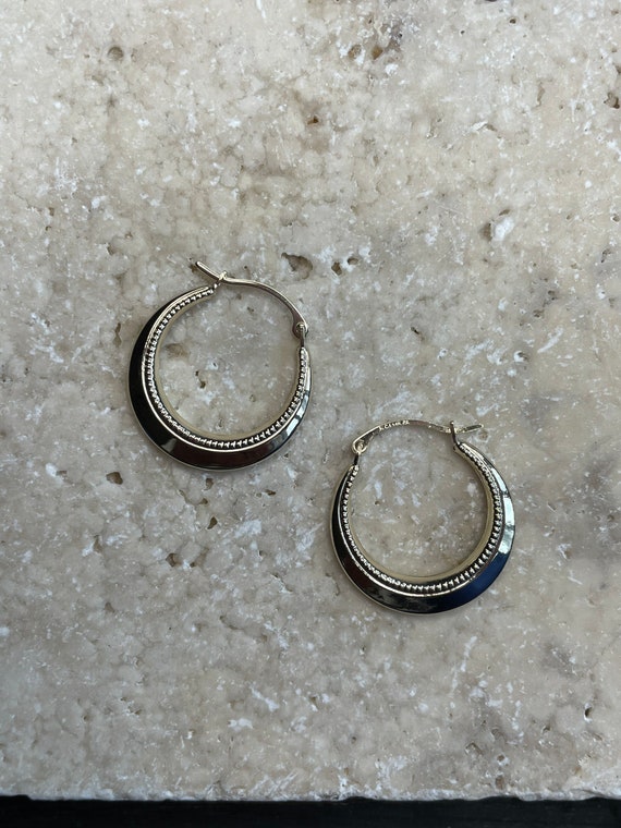 14K Solid Gold Thin Hoop Earrings Minimalist Gold Hoops | Etsy