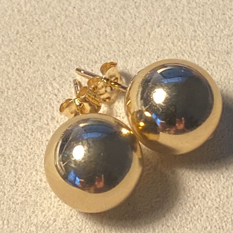 14k Gold Ball Earrings Etsy — free download