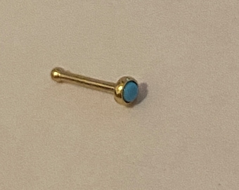 Piercing De Nez En Or 14 Carats - Vis Clou Avec Cristal Cœur En Zirconium, Couleur Rose, Violet, Turquoise Ou Blanc