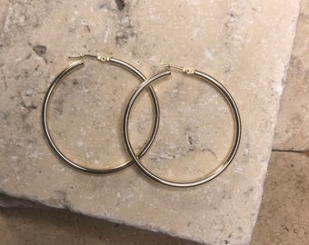 14K Solid Gold Creolen, 30 mm Creolen, 39 mm Creolen