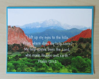 Nature Photo Card | Rocky Mountains | Psalm 121 | Happy Mail | Pen Pal | Snail Mail | Blank Card | Photo