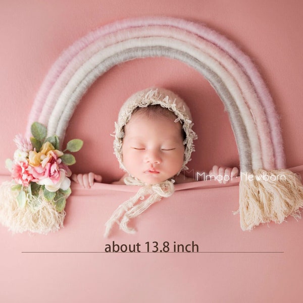 Macrame Rainbow Deco for Newborn Photography, Children Photography Props, Baby room wall deco