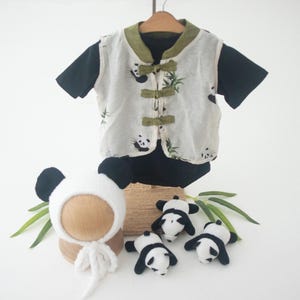 Newborn Photography Props Panda Set,Newborn Outfit Props,Newborn Panda Props,Newborn Baby boy Panda outfit,Panda Costume,Newborn Photo Props