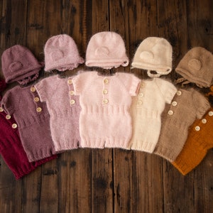 Newborn Knit Outfit, Photography Prop Newborn Set, Newborn Photo Props