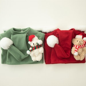 Newborn Christmas Photography Props,Newborn Christmas Outfit,Newborn Christmas Photo Outfit,Newborn Santa Claus Set,Newborn Photography Prop
