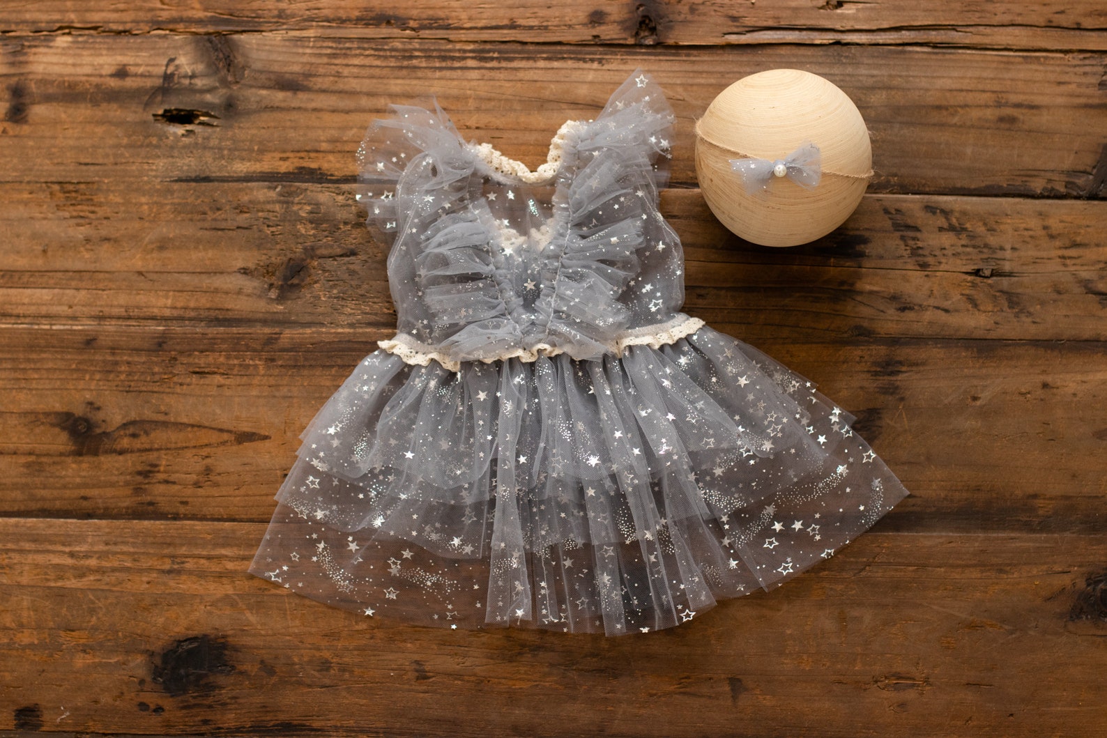 Tulle Baby Girl Dress and Bow for Photos Newborn Etsy