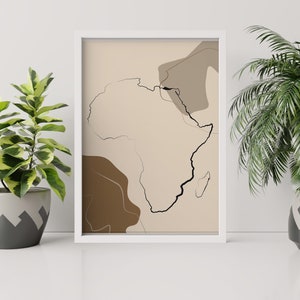 Map of Africa| Line art Africa