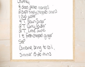 Handwritten Recipe Print: Personalized Family Keepsake (Digital or Framed)