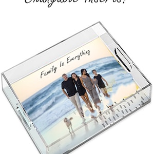 Acrylic serving tray, Personalized serving tray, Custom Acrylic tray, Personalized acrylic tray, Insert can be changed