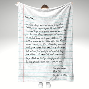 Handwriting Blanket Personalized Custom Love Letter Blanket Anniversary Handwritten Letter Long Distance Gifts for Girlfriend Boyfriend Etsy Canada