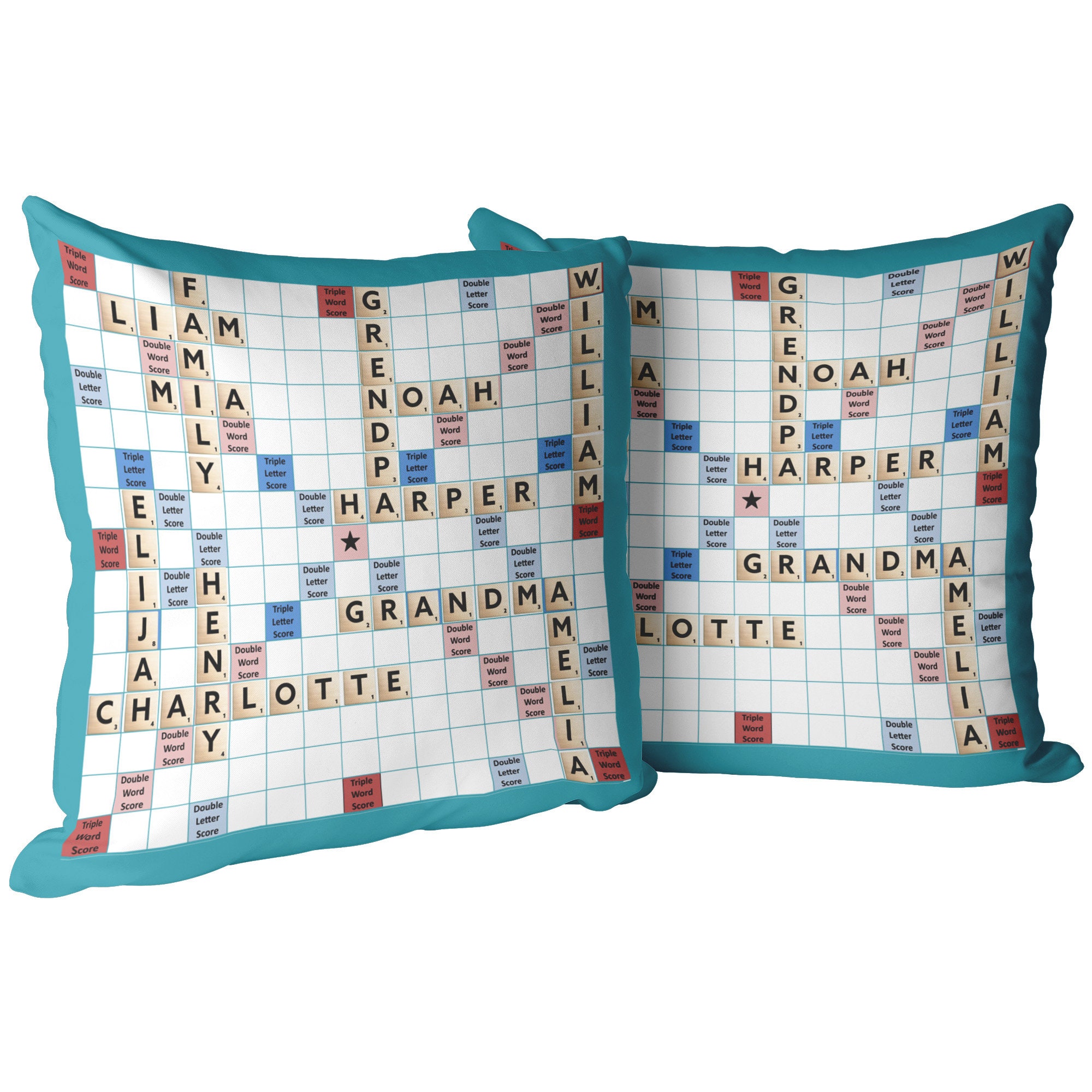 Personalized Custom Scrabble Pillow Family Scrabble Game Etsy Canada