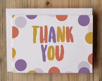 Confetti Thank You Card (4x5.5) with Envelope