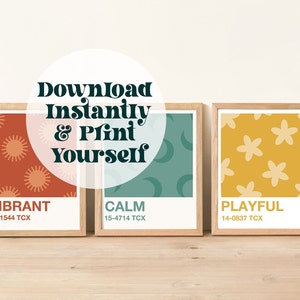 Boho Gallery Color Palette DOWNLOAD⎮ 8x10 Set of 3⎮Gallery Wall Art Set⎮Simple Wall Art Download⎮Small Art Prints ⎮Printable Files⎮Frameable