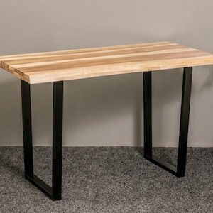 Scrivania da ufficio in legno, tavolo consolle moderno, scrivania in legno massello fatta a mano, regalo di arredamento per la casa