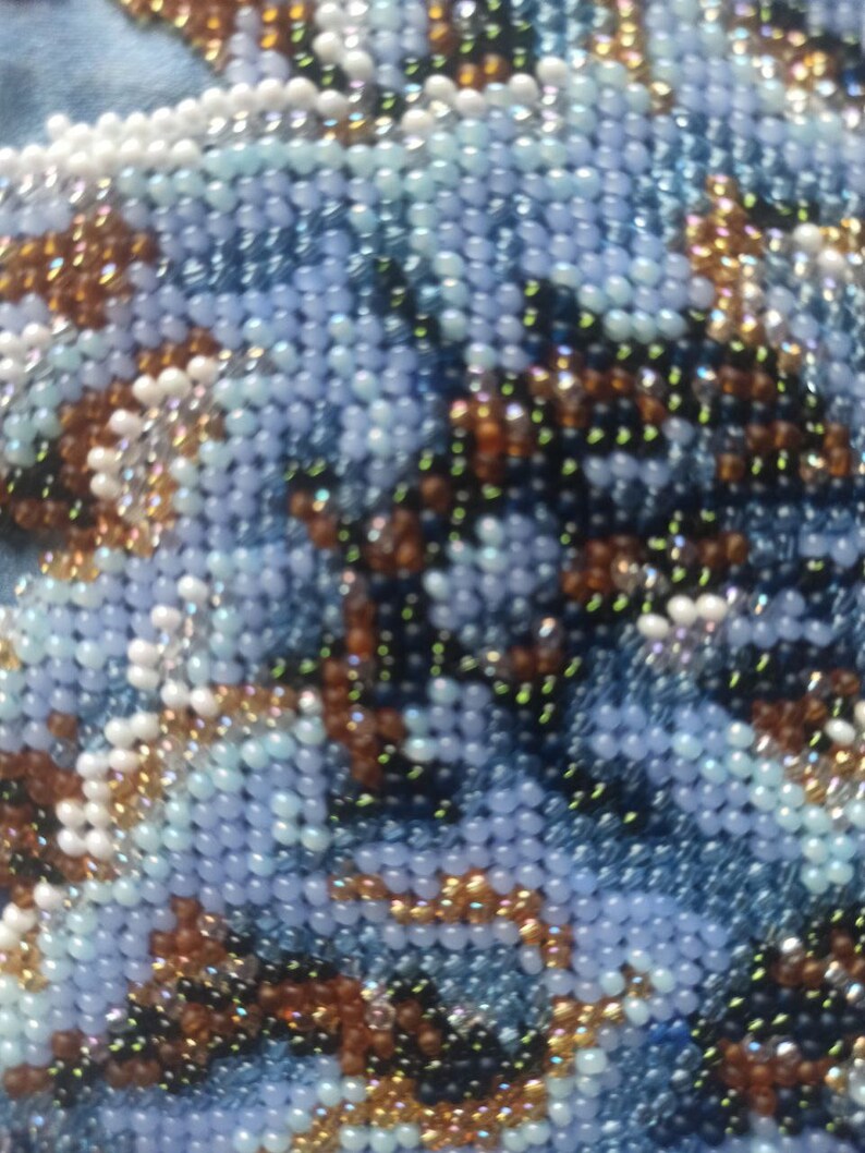 Handmade Bead Paintingspainting With Beads Winter Dawnlandscape Bead