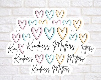 Kindness Matters Sticker l Kindness Stickers l Rainbow Stickers l Pastel Stickers l Bright Stickers l Teacher Sticker l Motivational Sticker