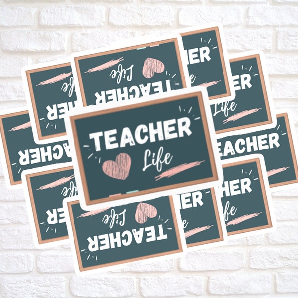 Teacher Life Chalkboard Sticker l Teacher Life l Teacher Sticker l Laptop Sticker l Stickers For Laptops l Stickers For Water Bottles