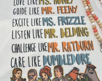 Camiseta motivacional para maestros l Camisa para maestros l Miss Honey l Miss Frizzle l Dumbledore l Mr. Belding l Mr Feeny l Maestros inspiradores l Lindo l